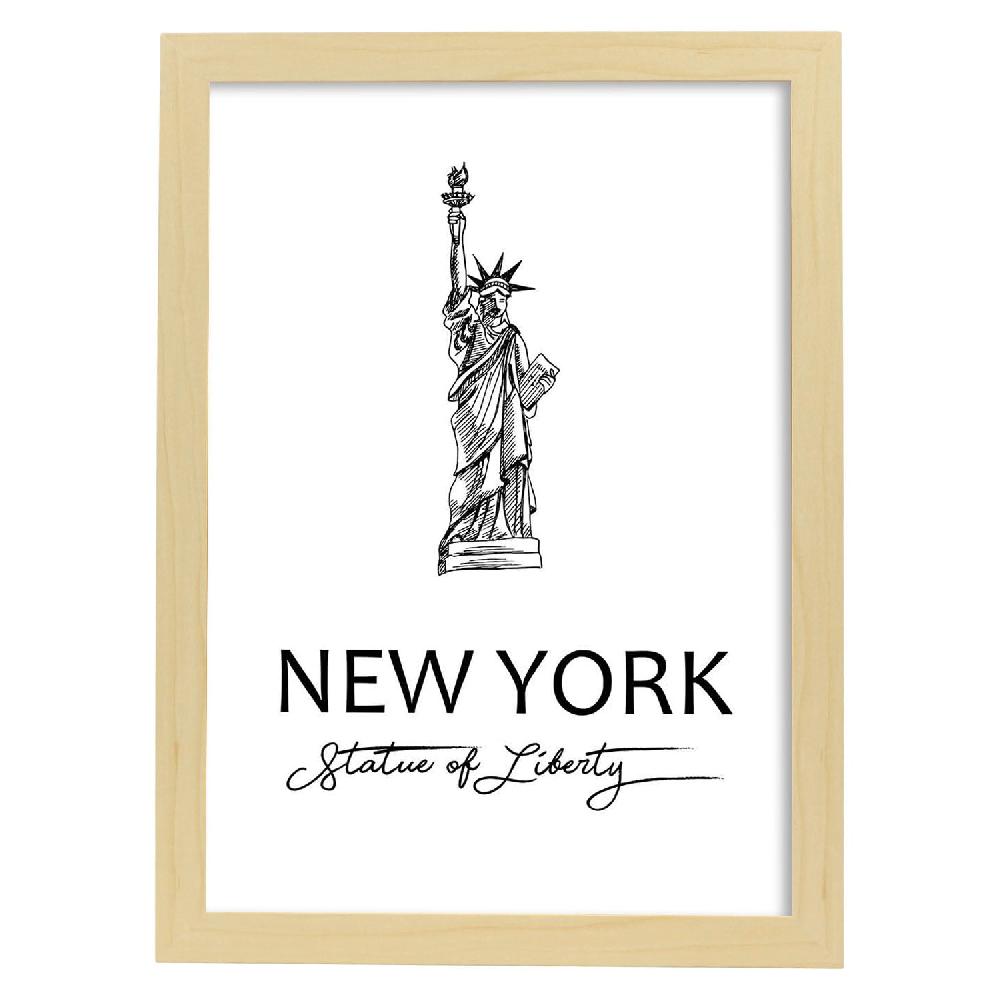 Nacnic Lámina De La Estatua De La Libertad En Nueva York