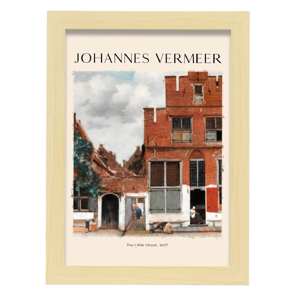 Nacnic Lámina De La Pequeña Calle Inspirada En Johannes Vermeer