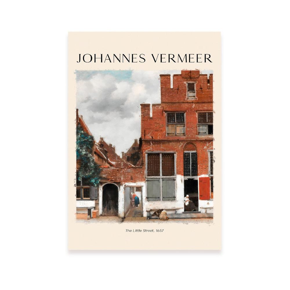 nacnic Lámina de La Pequeña Calle inspirada en Johannes Vermeer