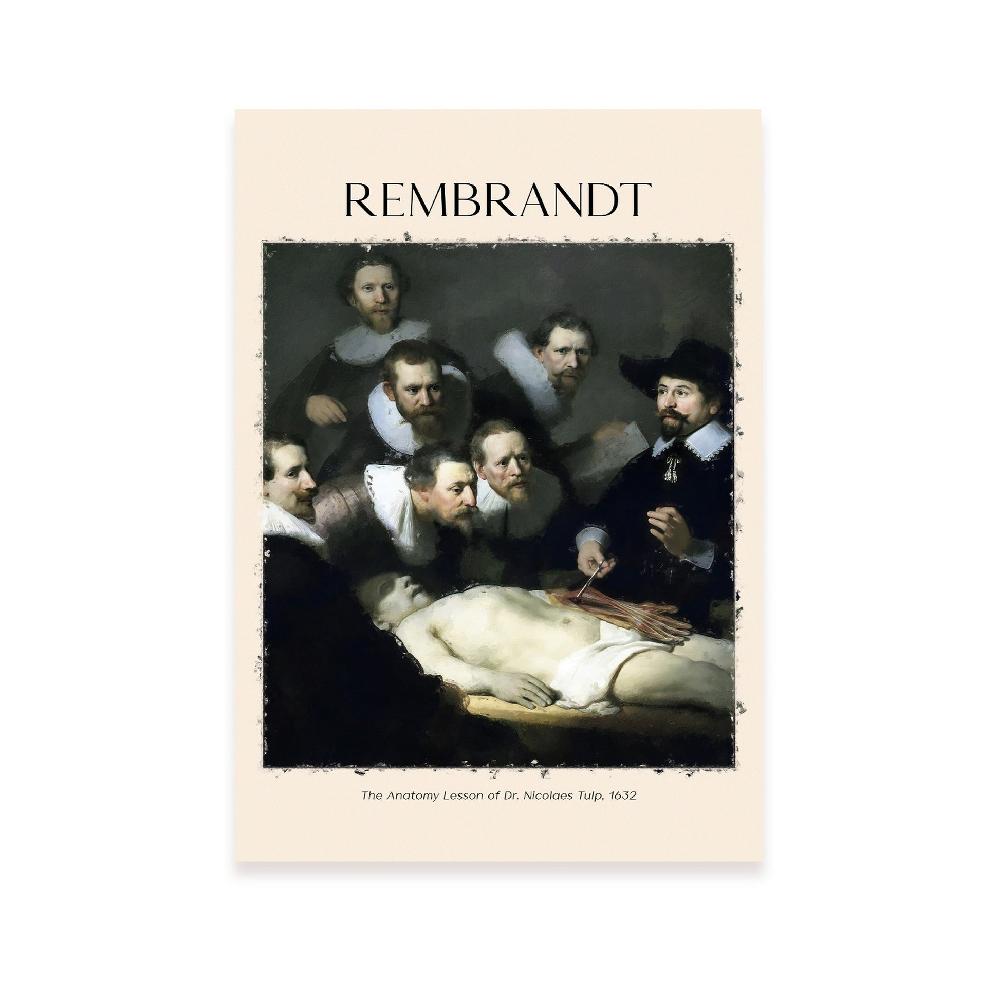 nacnic Lámina de Lección de Anatomía Inspirada en Rembrandt