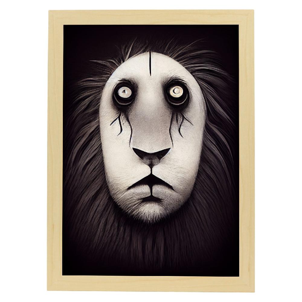 Nacnic Lámina De León Leal Estilo T. Burton De Nacnic