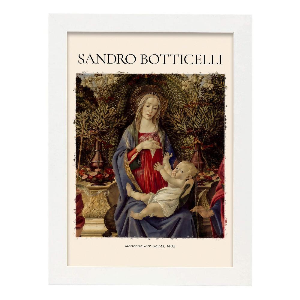 Nacnic Lámina De Madonna Con Santos Inspirada En Sandro Botticelli