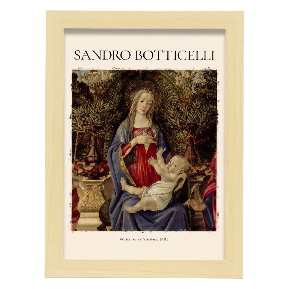 Nacnic Lámina De Madonna Con Santos Inspirada En Sandro Botticelli