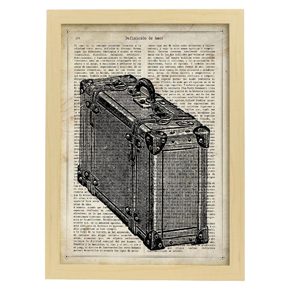 Nacnic Lámina De Maleta Vintage Con Objetos Antiguos