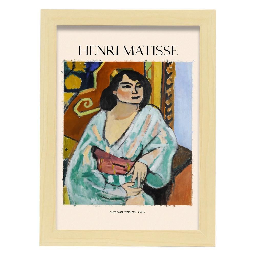 Nacnic Lámina De Mujer Argelina Inspirada En Henri Matisse