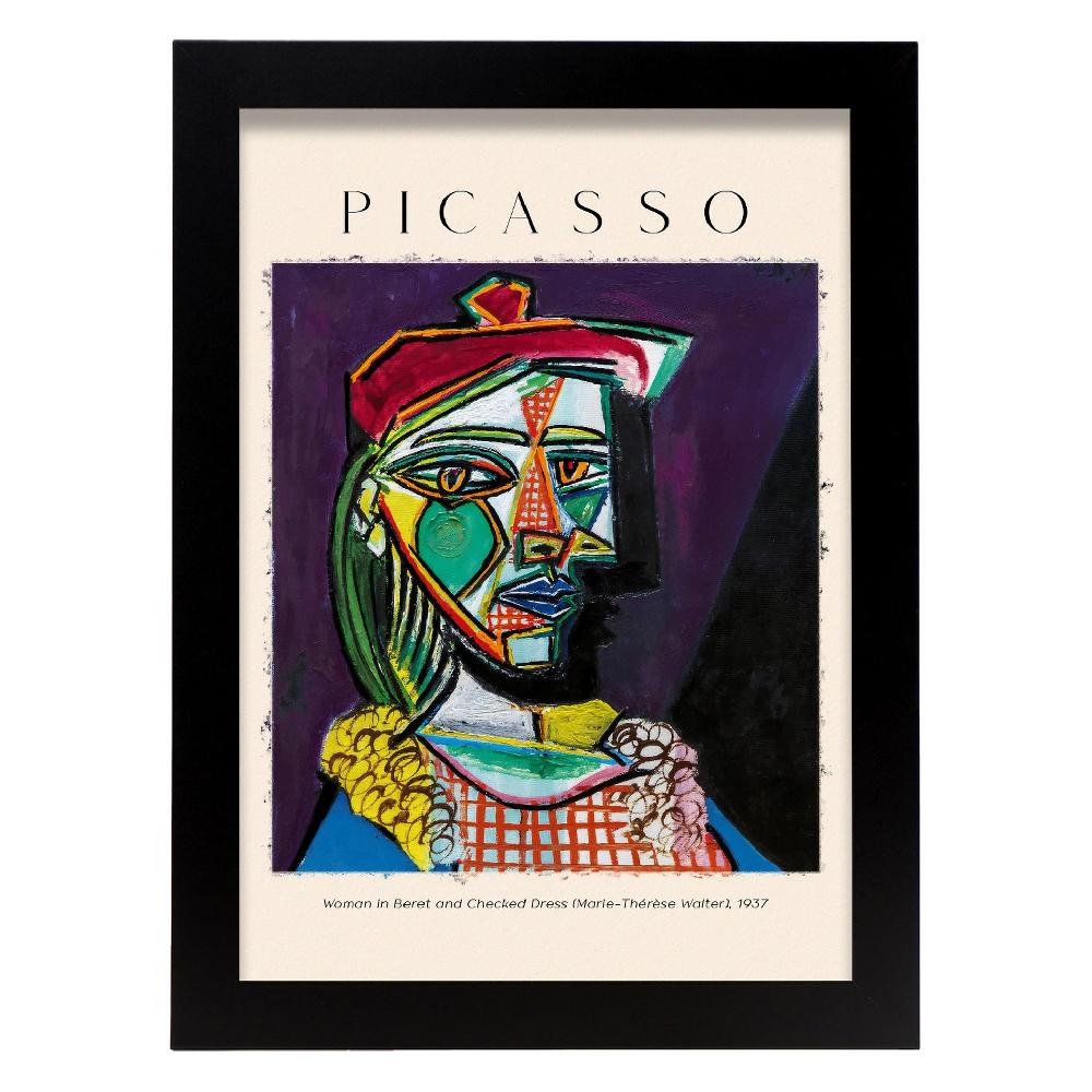 Nacnic Lámina De Mujer En Boina Y Vestido Inspirada En Picasso