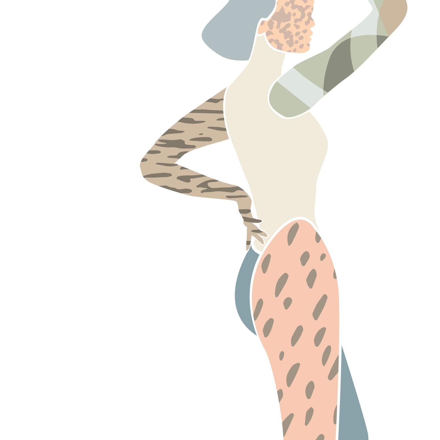 Nacnic Lámina De Mujeres Con Flores En Tonos Pastel