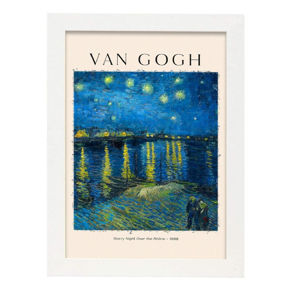 Nacnic Lámina De Noche Estrellada Sobre El Ródano Inspirada En Van Gogh
