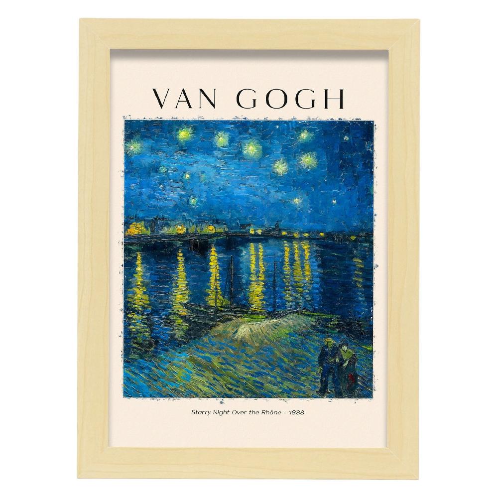 Nacnic Lámina De Noche Estrellada Sobre El Ródano Inspirada En Van Gogh