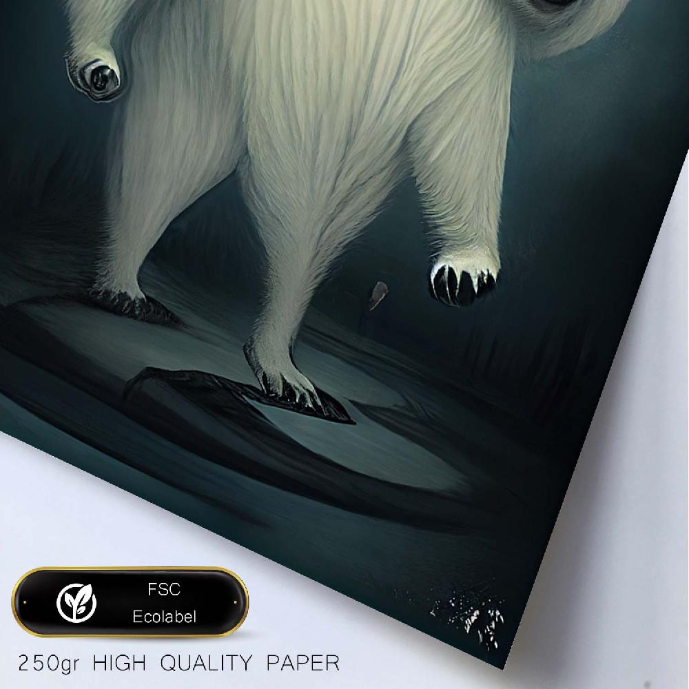 Nacnic Lámina De Oso Polar Generoso Estilo T. Burton De Nacnic
