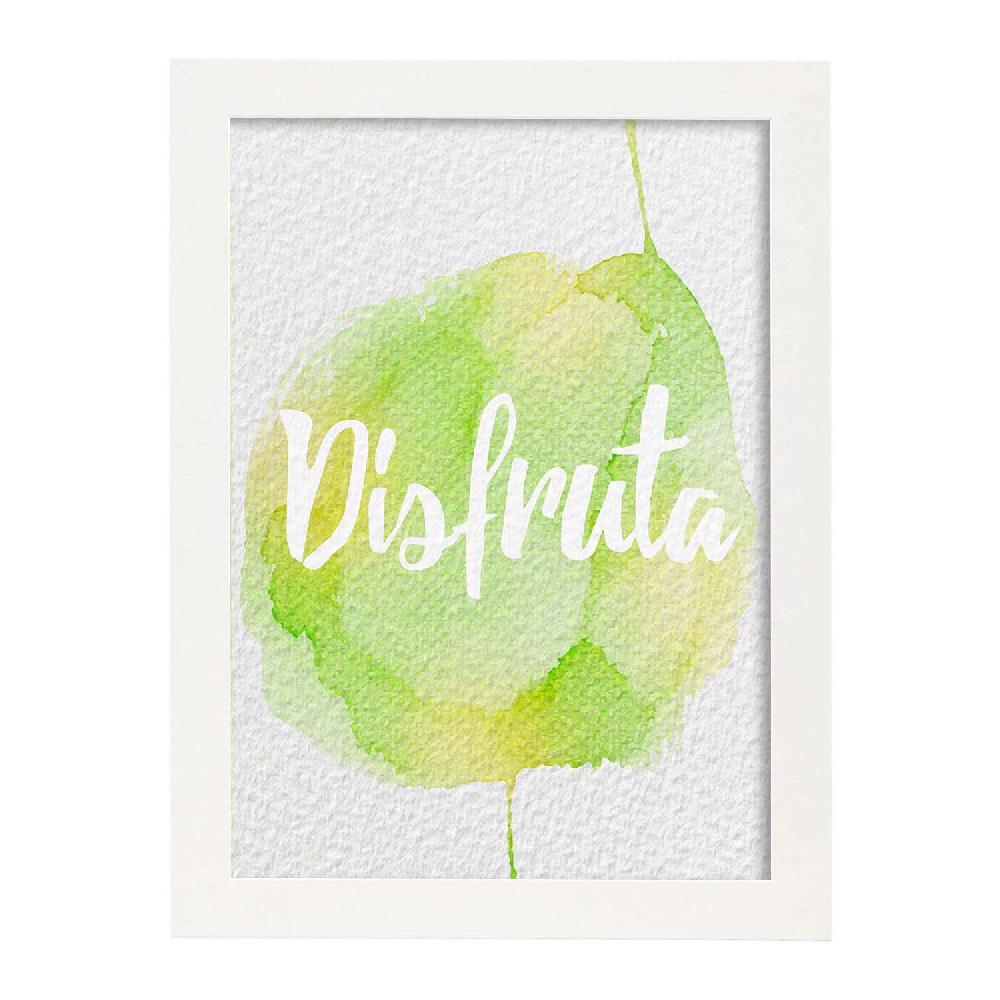 Nacnic Lámina De Palabra Disfruta Colorida Y Acuarela