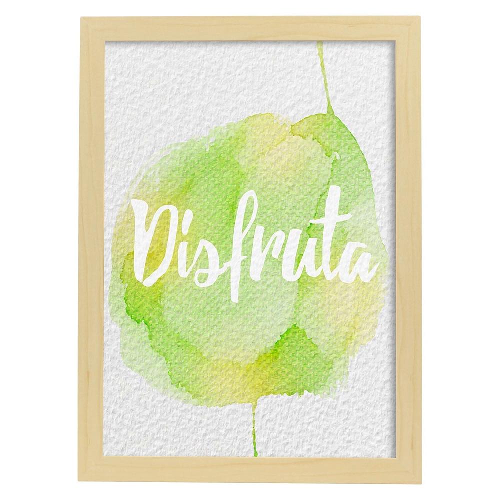 Nacnic Lámina De Palabra Disfruta Colorida Y Acuarela