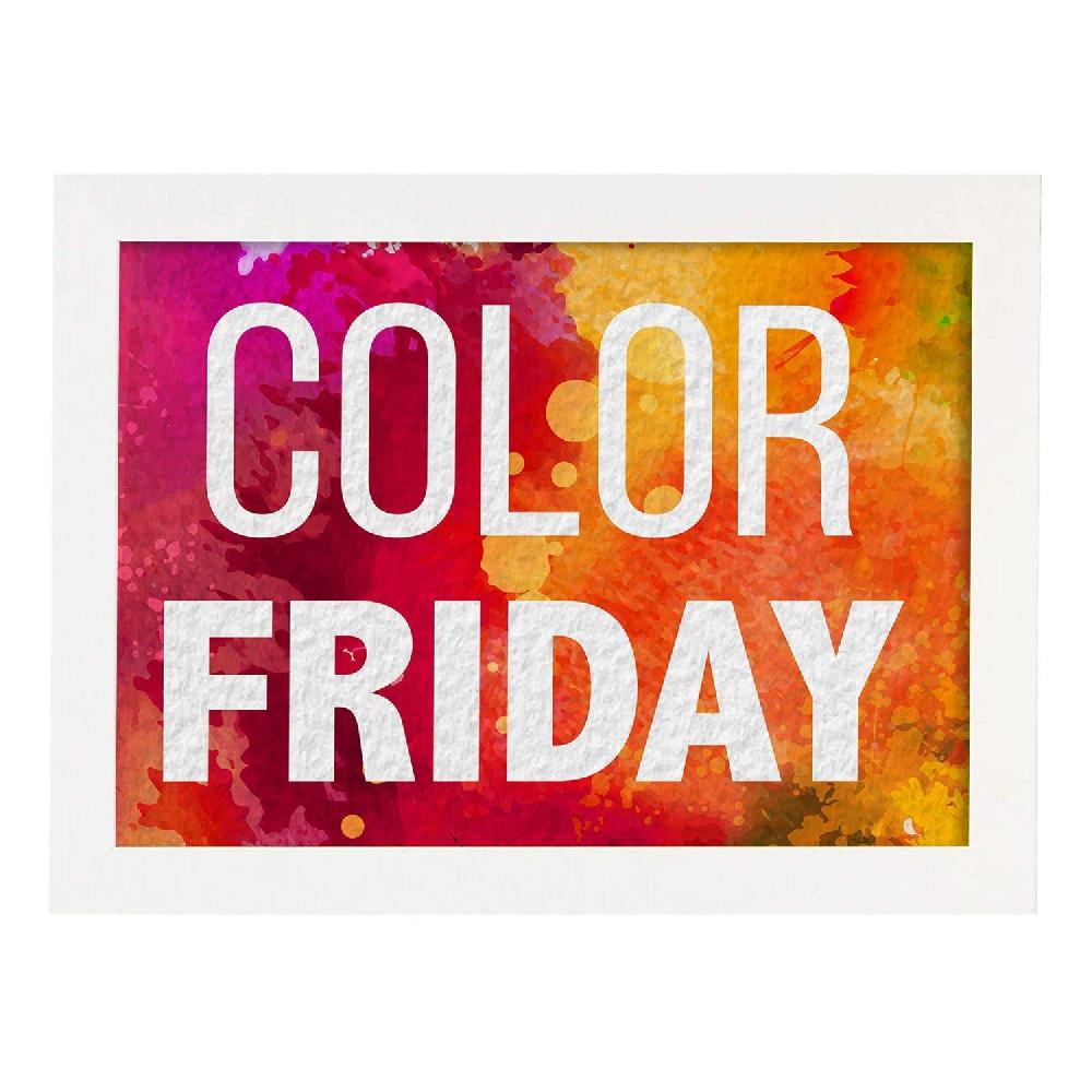 Nacnic Lámina De Palabra Sonrie2 Colorida Y Acuarela