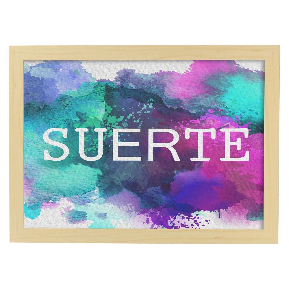 Nacnic Lámina De Palabra Suerte Con Diseño Colorido