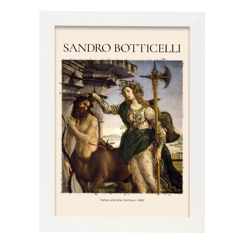 Nacnic Lámina De Pallas Y El Centauro Inspirada En Sandro Botticelli Para Tu Hogar