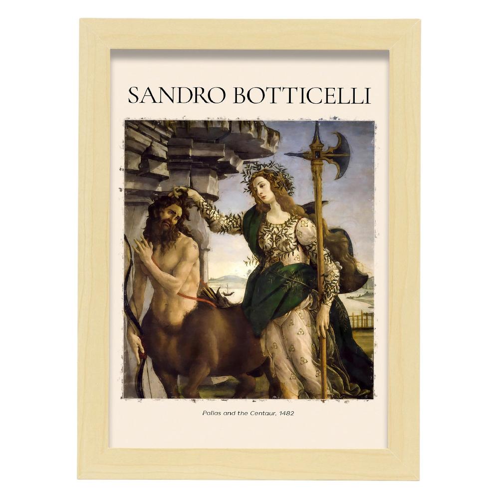 Nacnic Lámina De Pallas Y El Centauro Inspirada En Sandro Botticelli Para Tu Hogar
