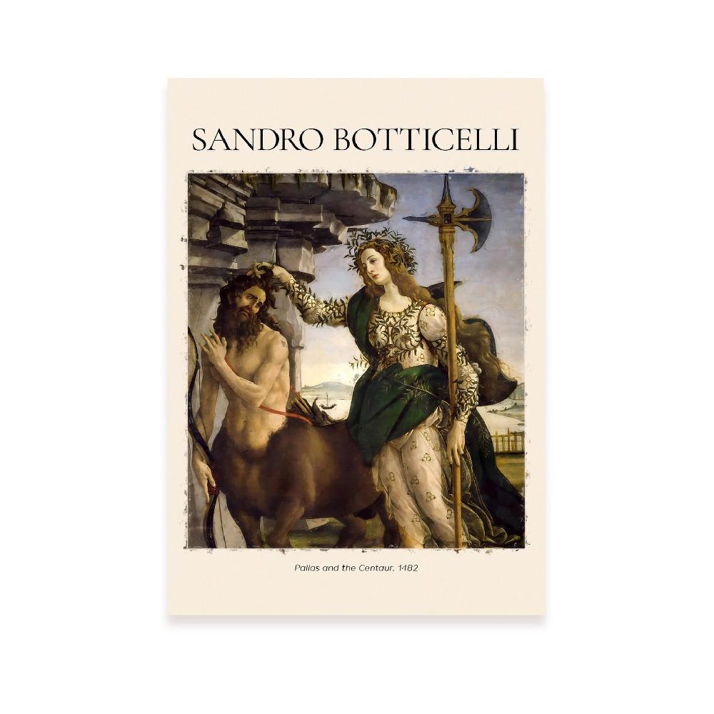 nacnic Lámina de Pallas y el Centauro inspirada en Sandro Botticelli para tu hogar