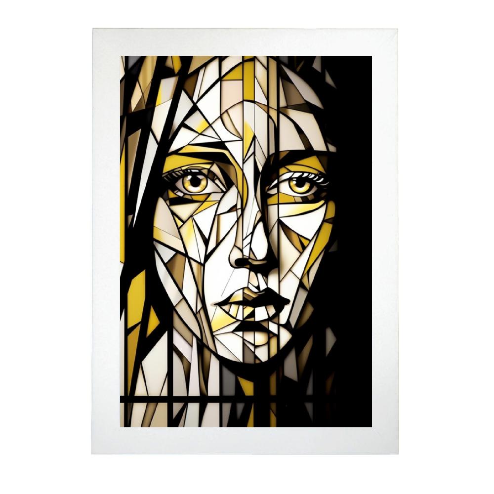 Nacnic Lámina De Pintura Blanca Con Rostro De Mujer