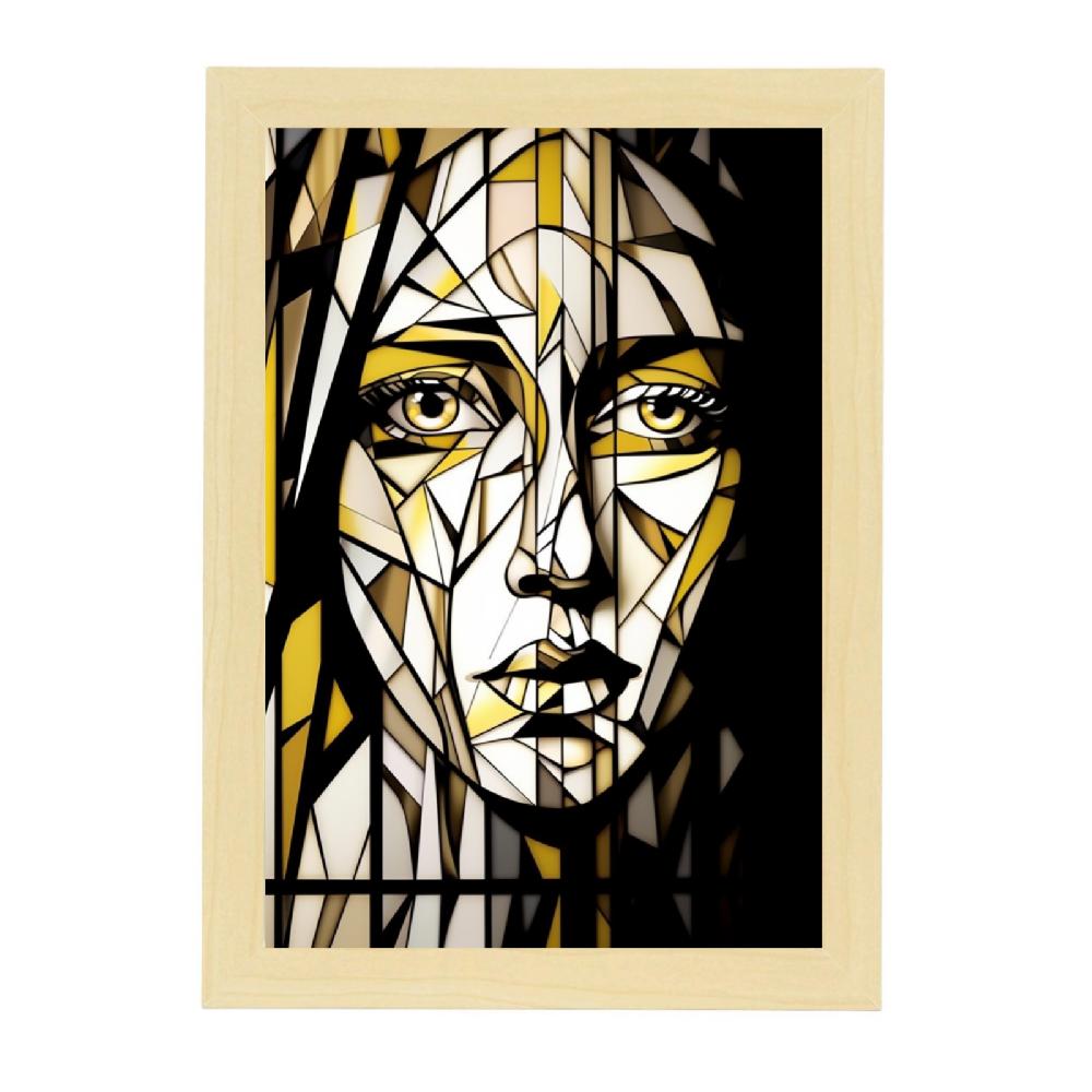 Nacnic Lámina De Pintura Blanca Con Rostro De Mujer