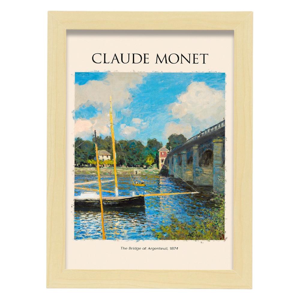 Nacnic Lámina De Puente En Argenteuil Inspirada En Claude Monet