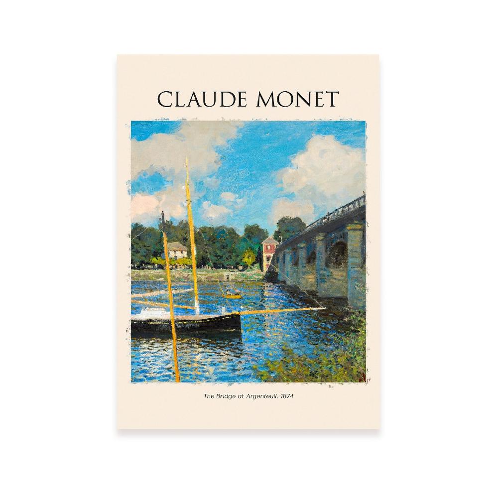 nacnic Lámina de Puente en Argenteuil inspirada en Claude Monet