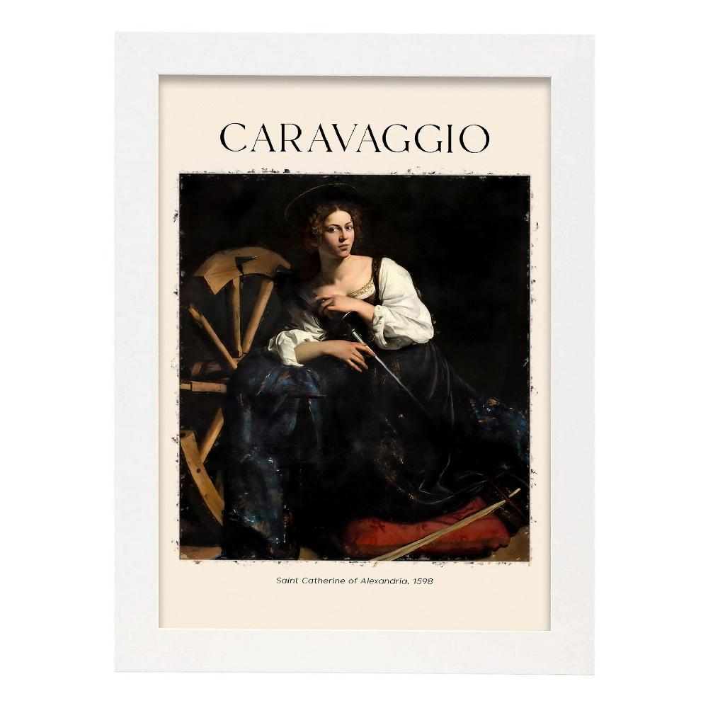 Nacnic Lámina De Santa Catherine De Alejandría Inspirada En Caravaggio