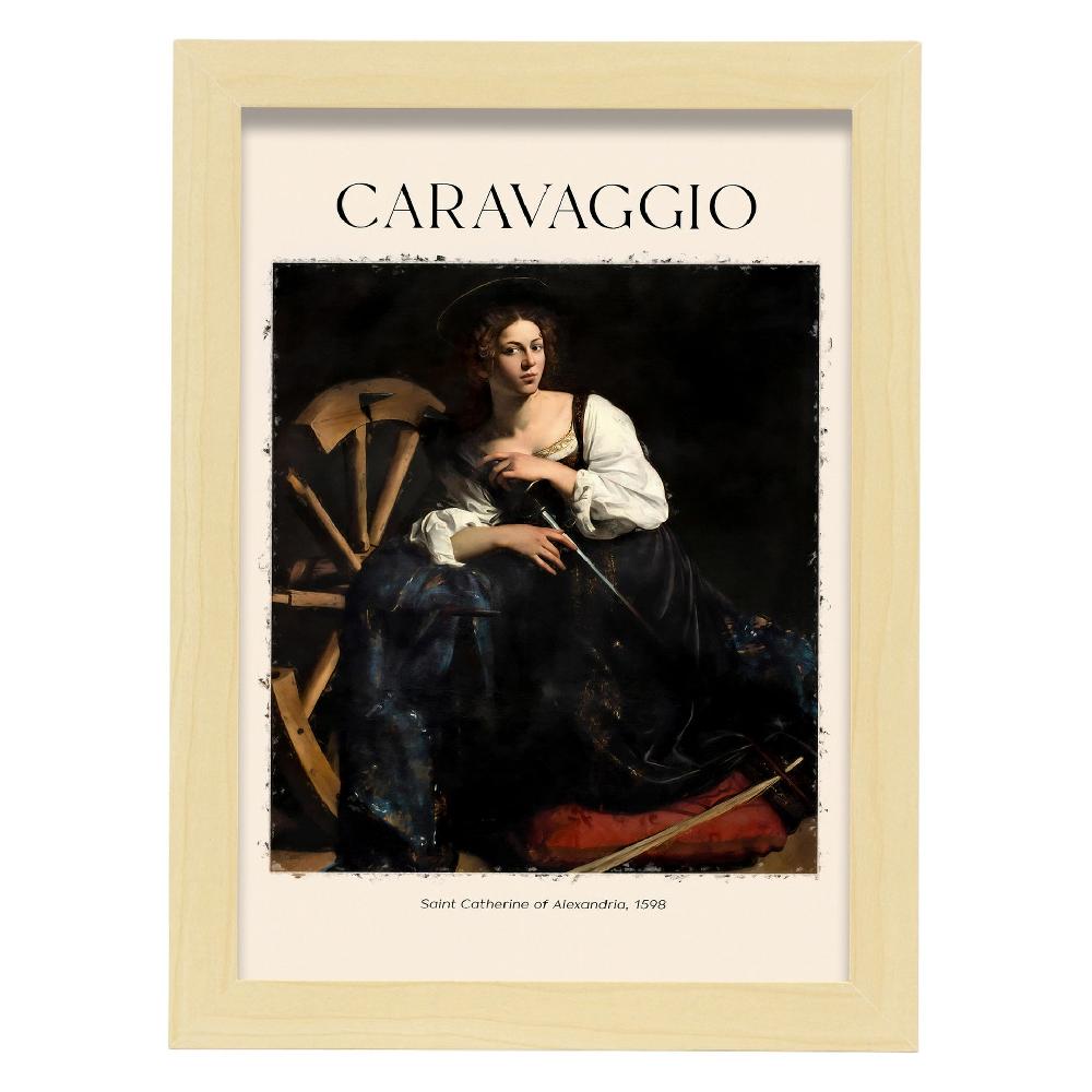 Nacnic Lámina De Santa Catherine De Alejandría Inspirada En Caravaggio