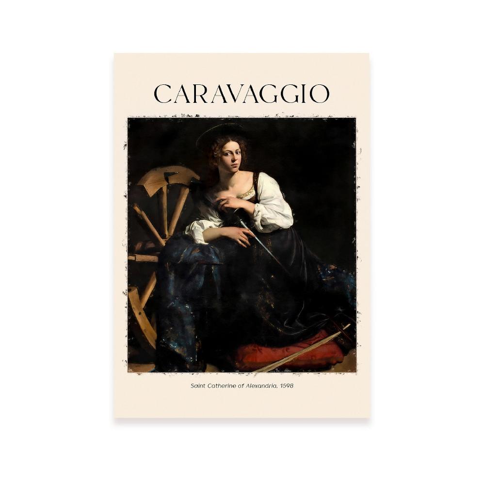 nacnic Lámina de Santa Catherine de Alejandría inspirada en Caravaggio