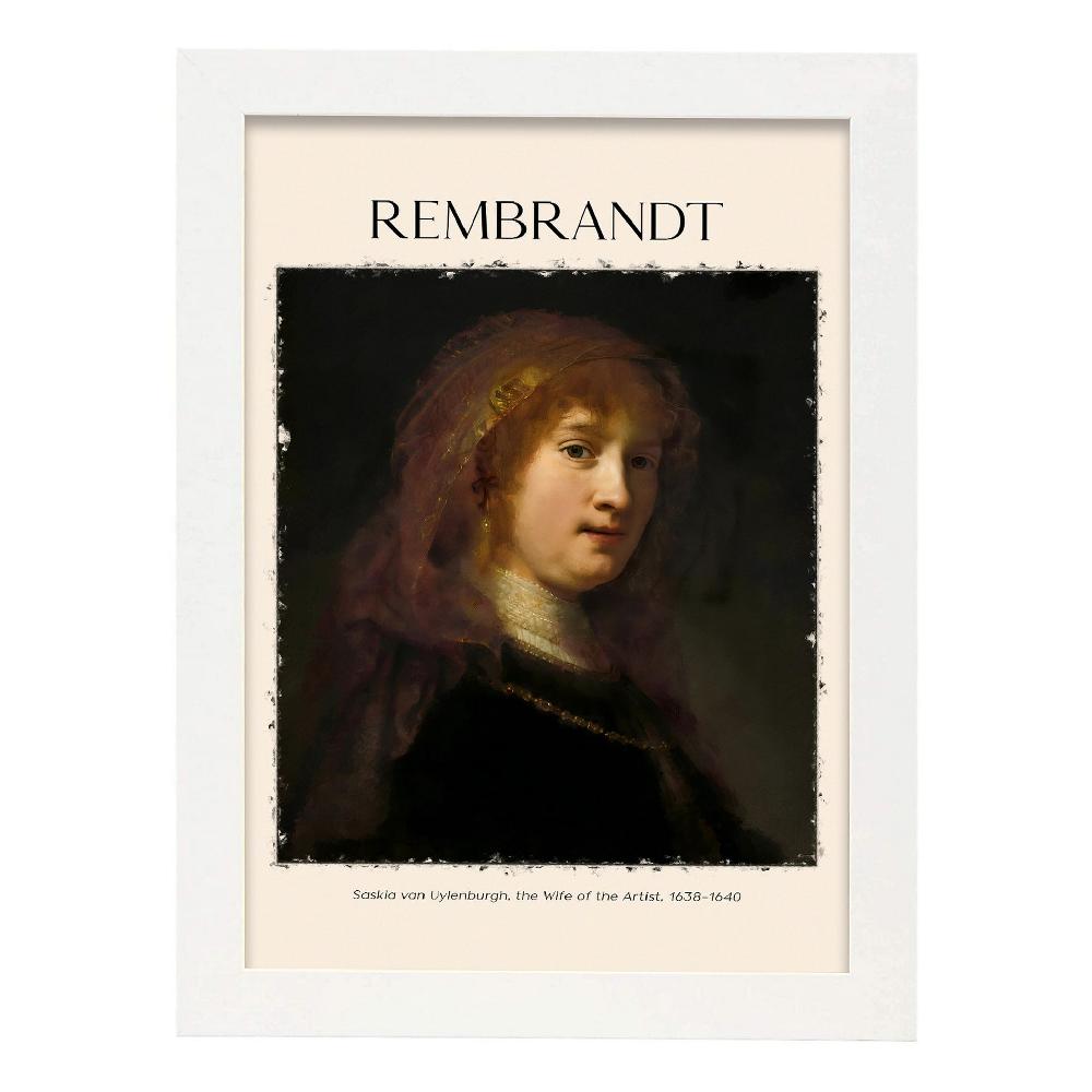 Nacnic Lámina De Saskia Van Uylenburgh Inspirada En Rembrandt