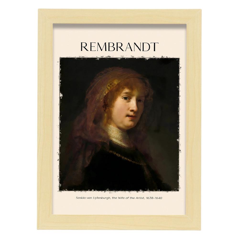Nacnic Lámina De Saskia Van Uylenburgh Inspirada En Rembrandt