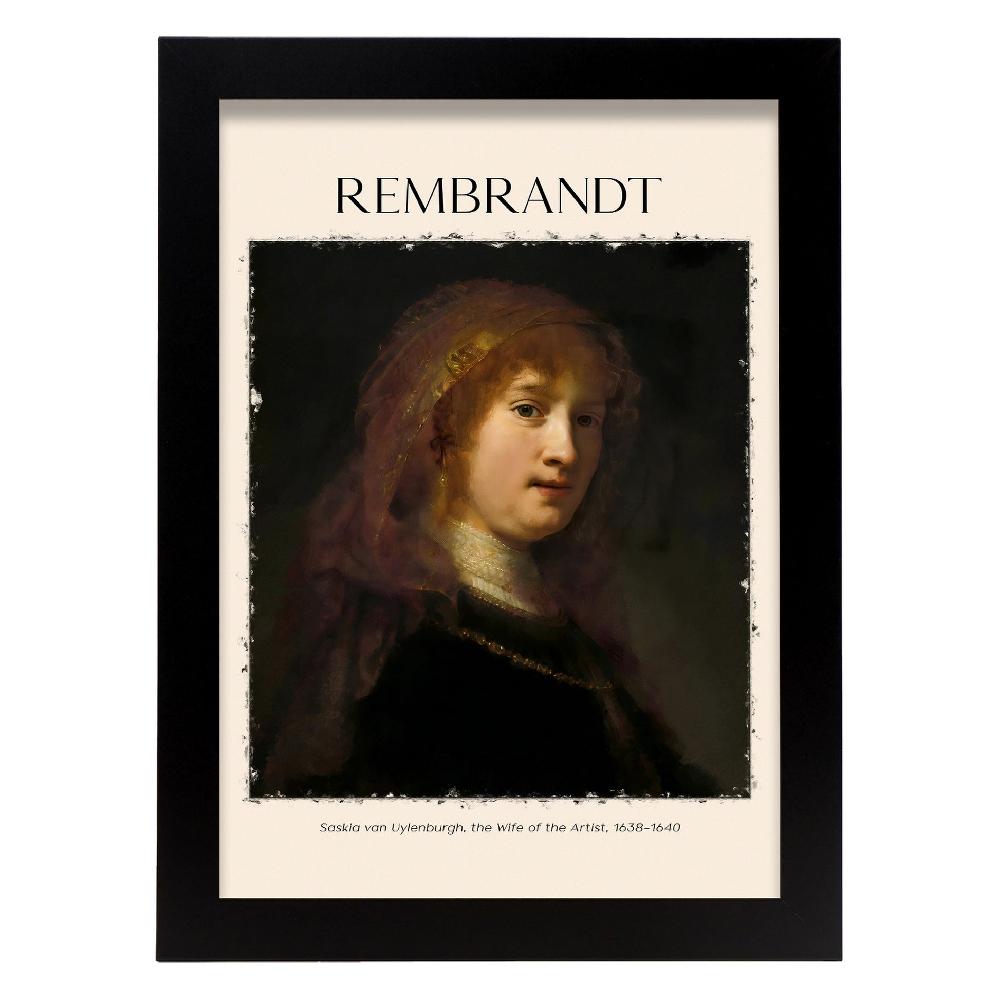 Nacnic Lámina De Saskia Van Uylenburgh Inspirada En Rembrandt