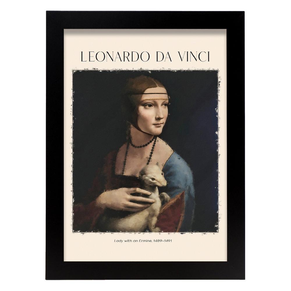 Nacnic Lámina De Señora Con Armiño Inspirada En Leonardo Da Vinci