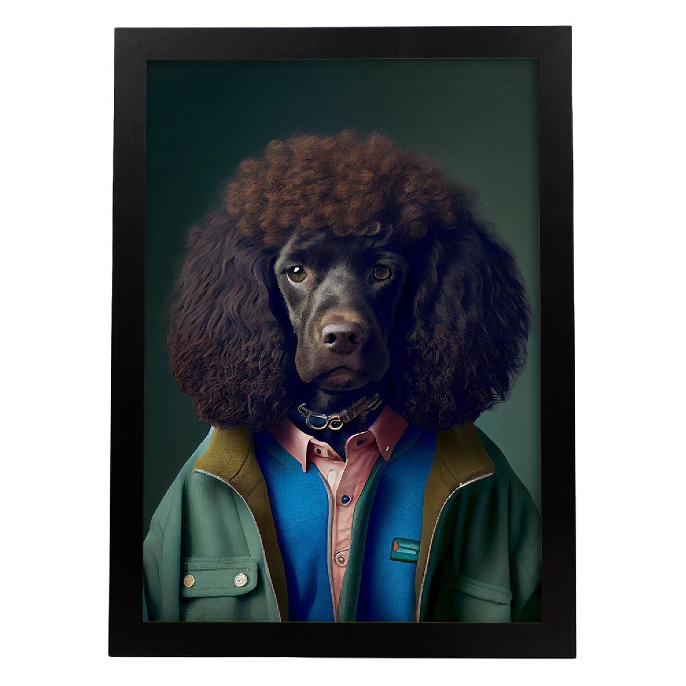 nacnic Lámina de Spaniel de agua irlandesa nacnica vestida de humano