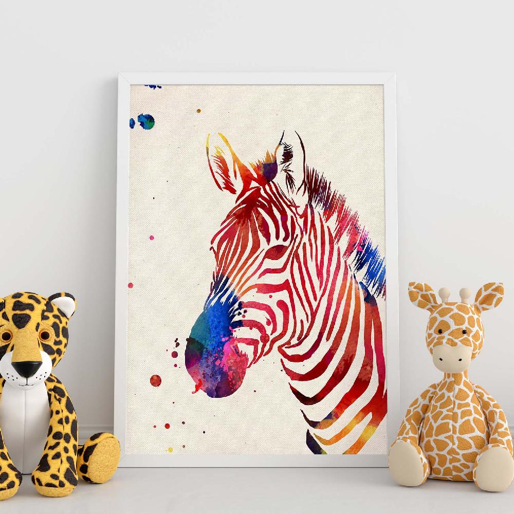Nacnic Lamina De Zebra Para Enmarcar Regalos Creativos De Animales