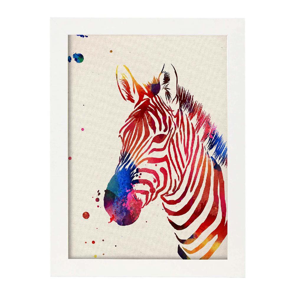 Nacnic Lamina De Zebra Para Enmarcar Regalos Creativos De Animales