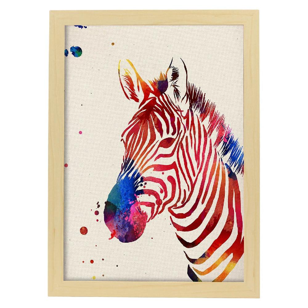 Nacnic Lamina De Zebra Para Enmarcar Regalos Creativos De Animales