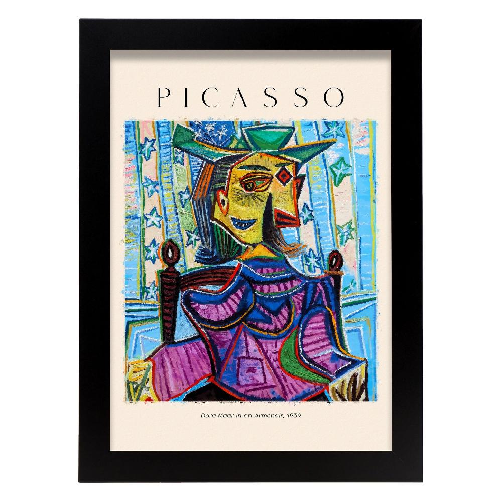 Nacnic Lámina Decorativa De Dora Maar En Un Sillón Inspirada En Picasso