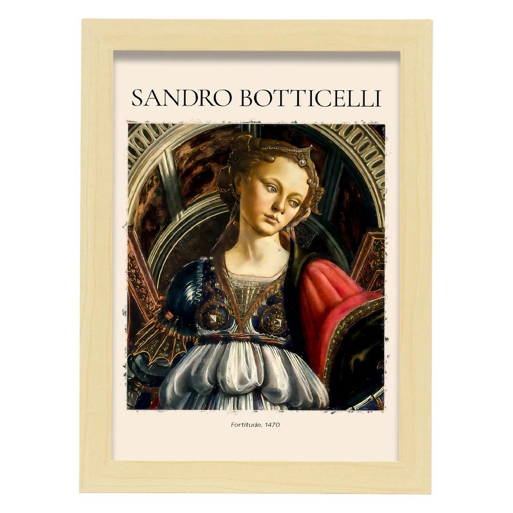 Nacnic Lámina Decorativa De Fortaleza Inspirada En Sandro Botticelli