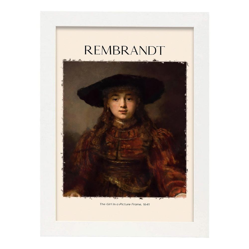 Nacnic Lámina Decorativa De La Chica Inspirada En Rembrandt