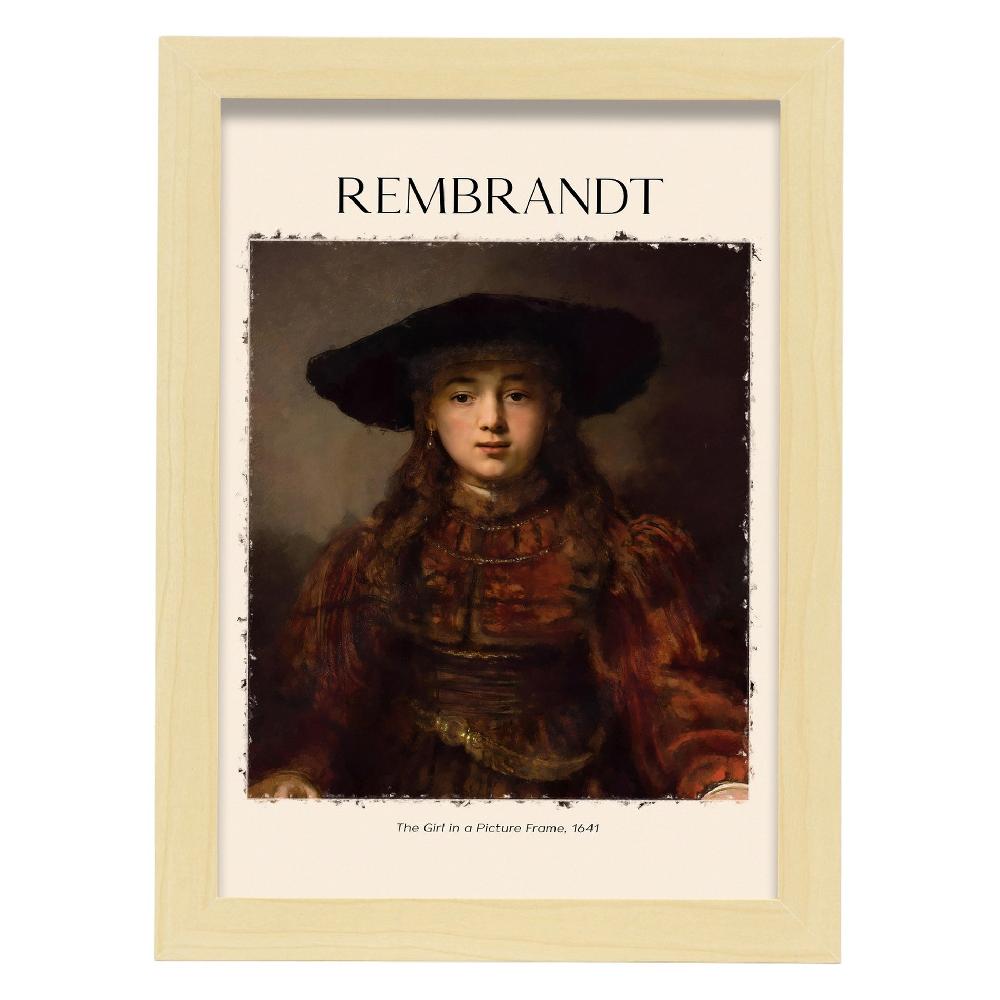 Nacnic Lámina Decorativa De La Chica Inspirada En Rembrandt