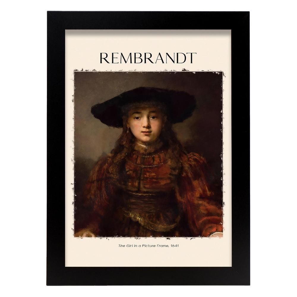 Nacnic Lámina Decorativa De La Chica Inspirada En Rembrandt
