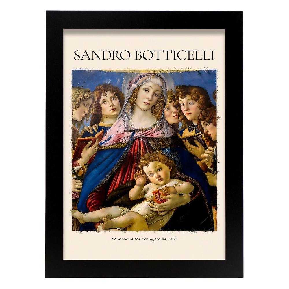 Nacnic Lámina Decorativa De Madonna De La Granada Inspirada En Sandro Botticelli