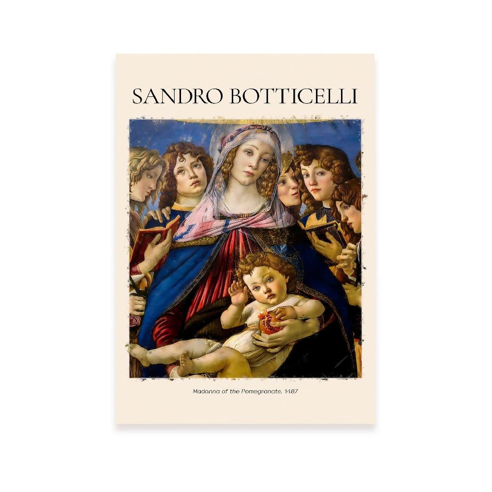 nacnic Lámina decorativa de Madonna de la Granada inspirada en Sandro Botticelli