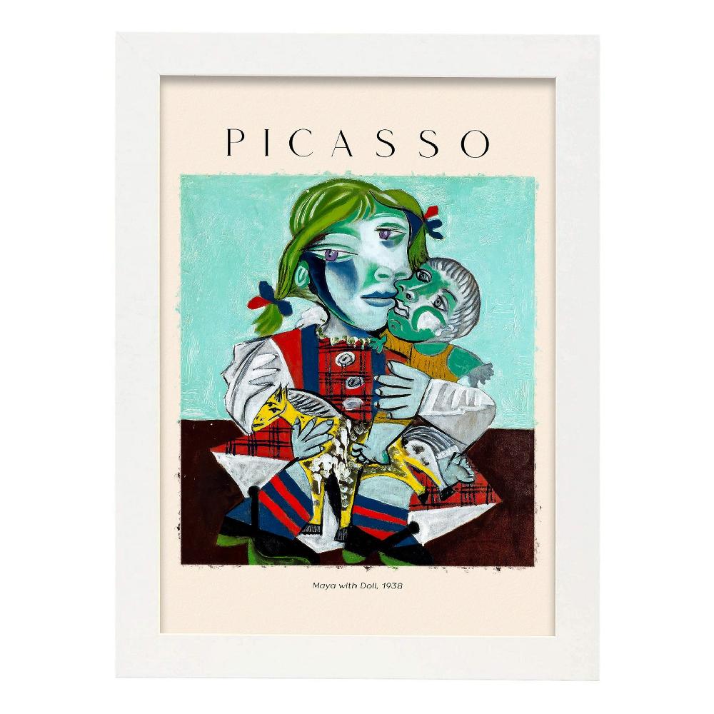 Nacnic Lámina Decorativa De Maya Con Muñeca Inspirada En Picasso