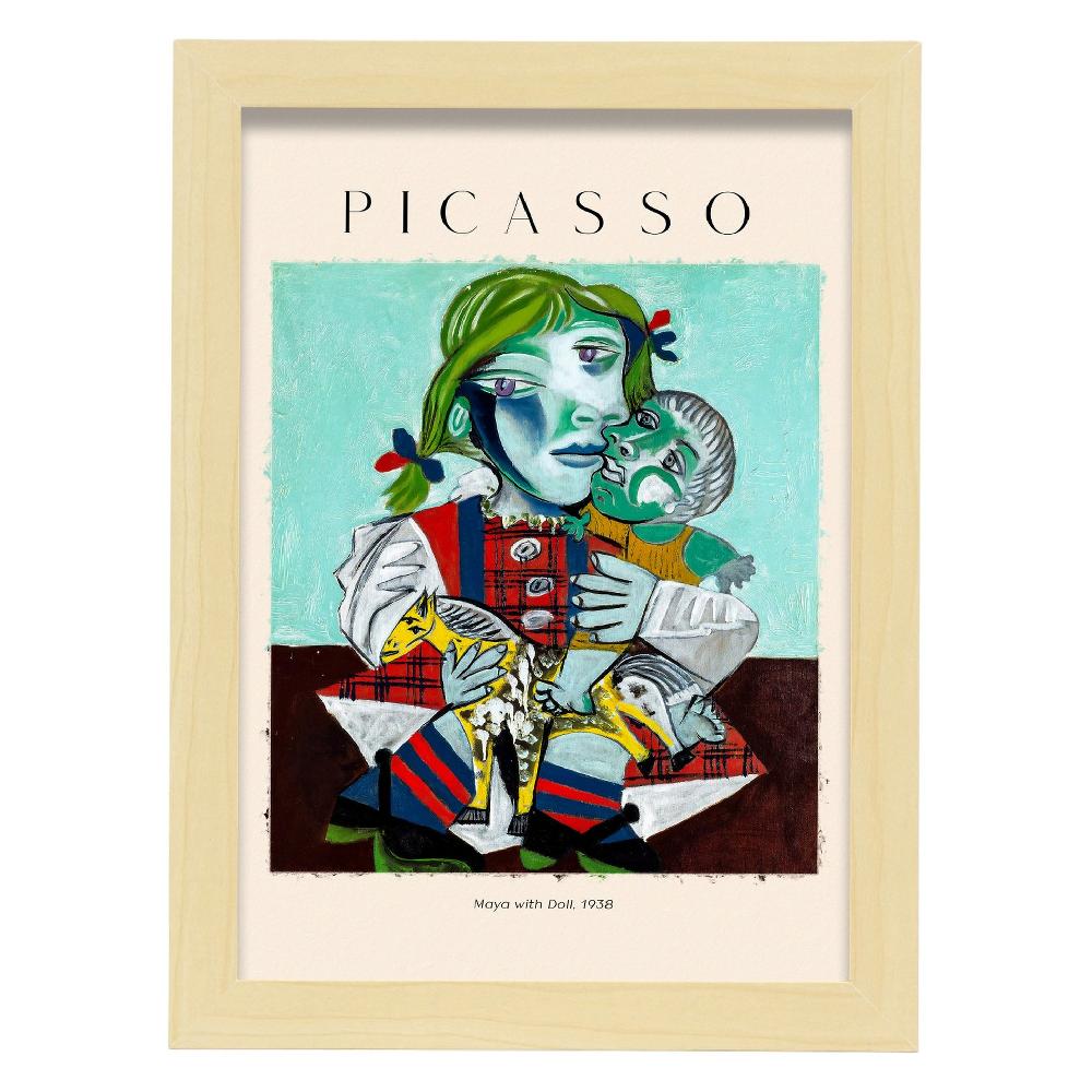 Nacnic Lámina Decorativa De Maya Con Muñeca Inspirada En Picasso