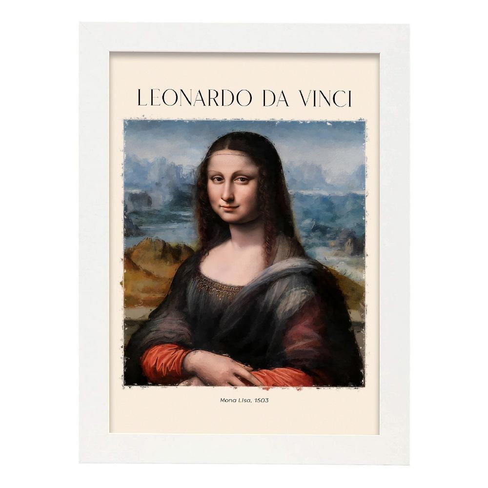 Nacnic Lámina Decorativa De Mona Lisa Inspirada En Leonardo Da Vinci