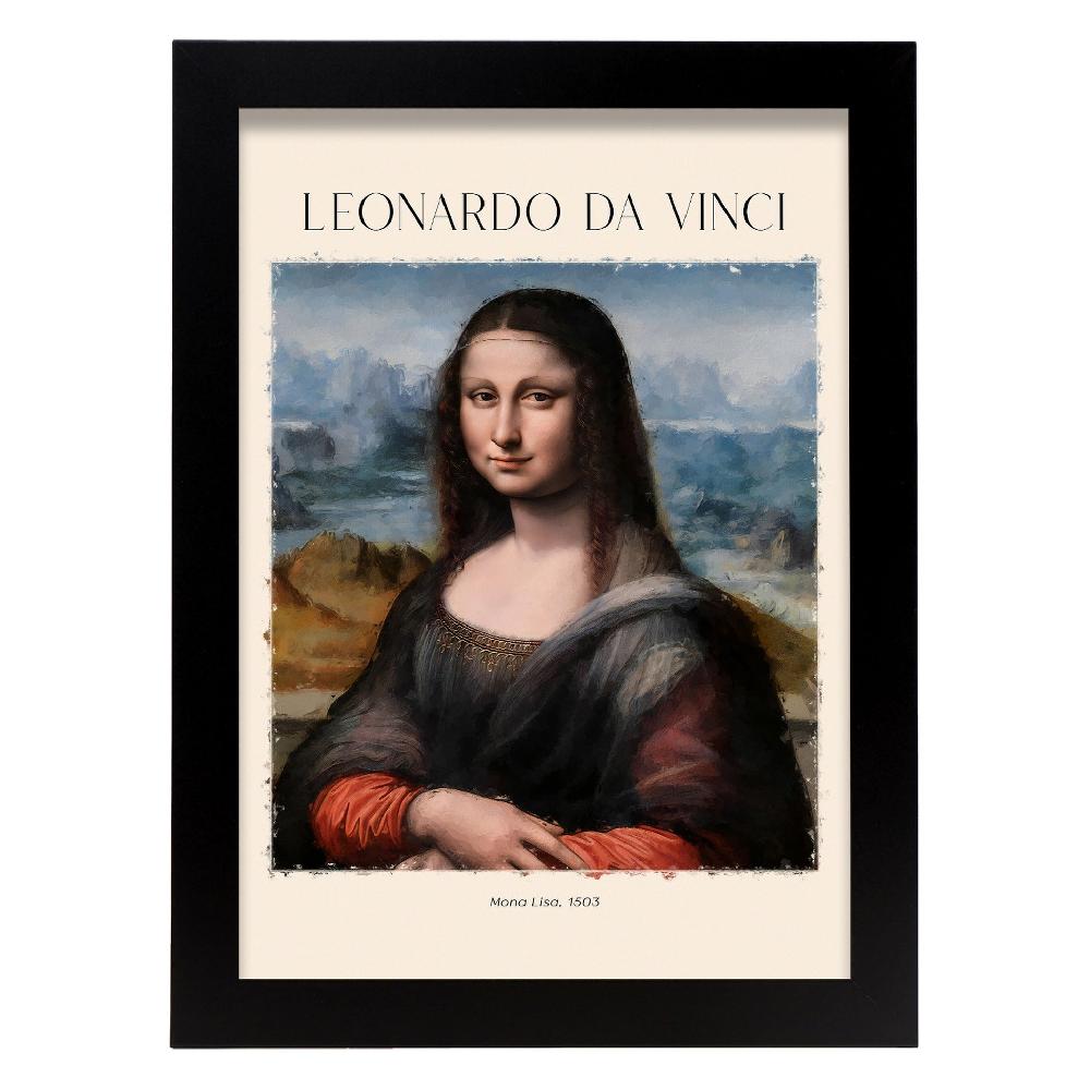 Nacnic Lámina Decorativa De Mona Lisa Inspirada En Leonardo Da Vinci