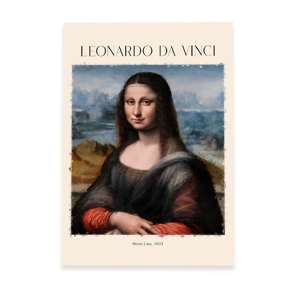 Nacnic Lámina Decorativa De Mona Lisa Inspirada En Leonardo Da Vinci