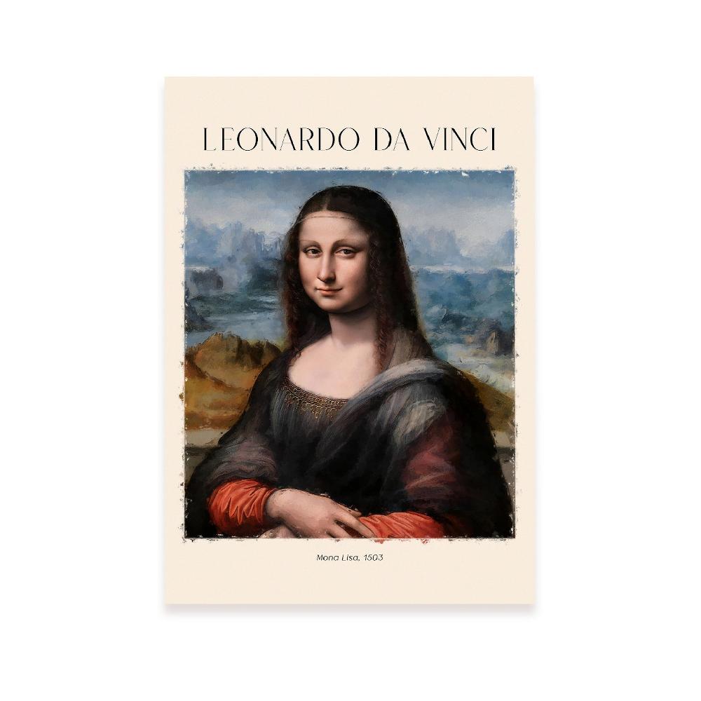 nacnic Lámina decorativa de Mona Lisa inspirada en Leonardo da Vinci