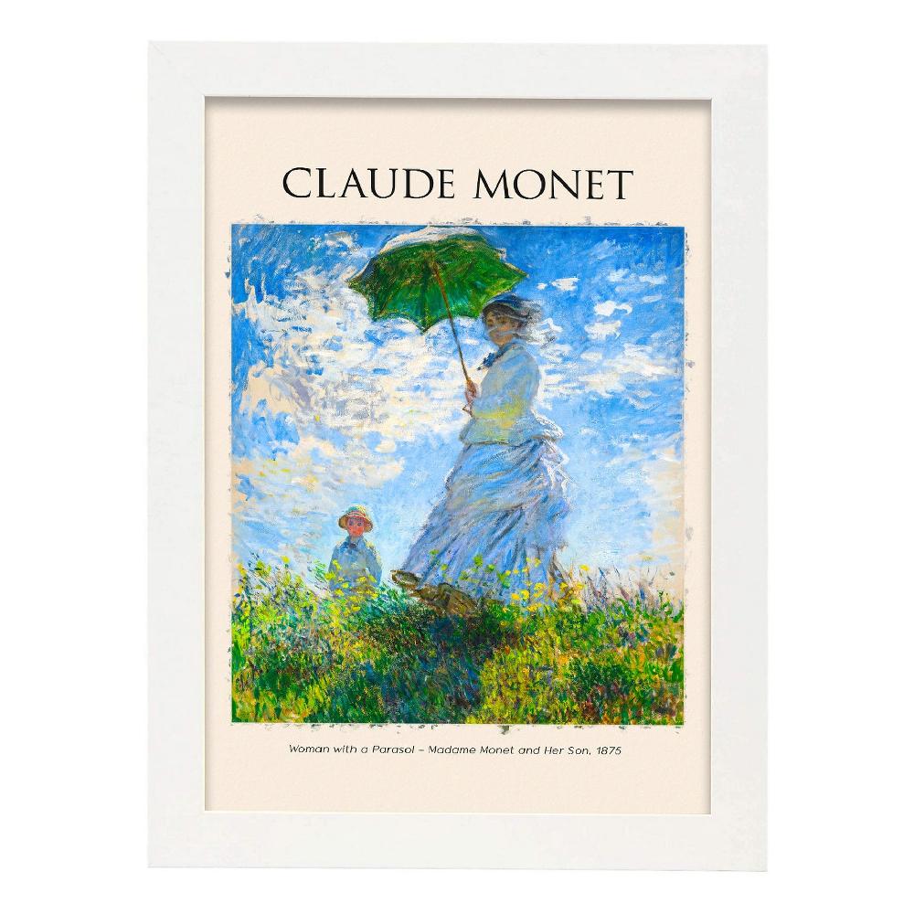 Nacnic Lámina Decorativa De Mujer Con Sombrilla Inspirada En Claude Monet